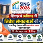 सिंगापुर में छत्तीसगढ़ की निवेश संभावनाओं की गूंज: CM विष्णु देव साय करेंगे SING Forum 2026 में राज्य का नेतृत्व: