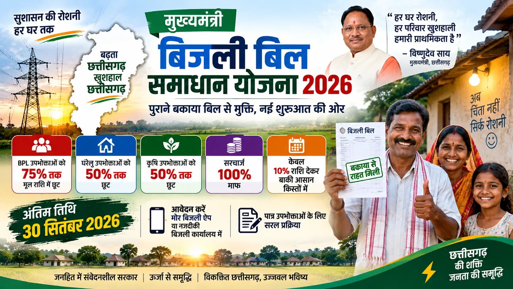 बिजली बिल समाधान योजना 2026