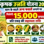 कृषक उन्नति योजना 2026: धान के बदले दूसरी फसल लगाने पर ₹15,000 प्रति एकड़, 31 अक्टूबर तक पंजीयन :